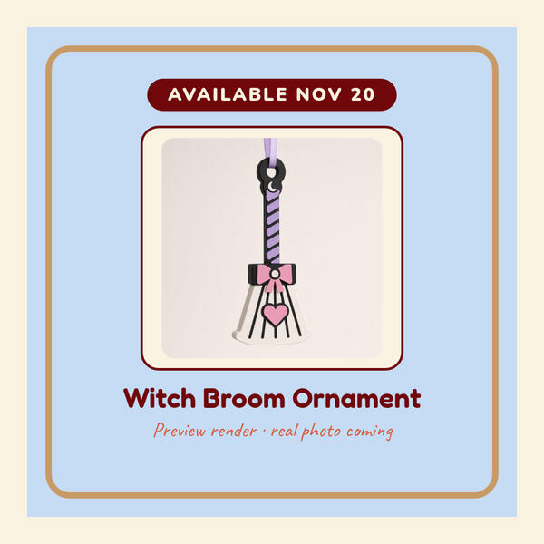 Preview render: Witch Broom Ornament