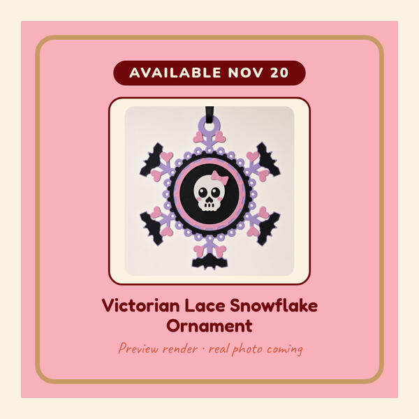 Preview render: Victorian Lace Snowflake Ornament